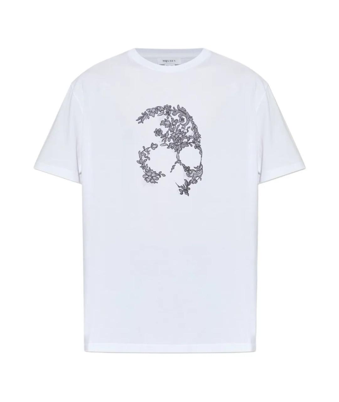 ALEXANDER MCQUEEN Белая хлопковая футболка, фото 1