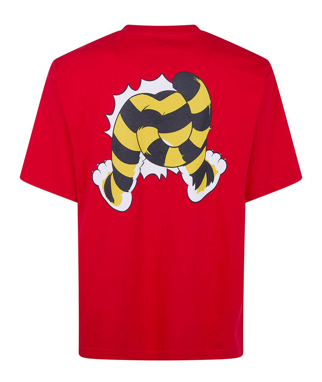 KENZO Красная хлопковая футболка, фото 2