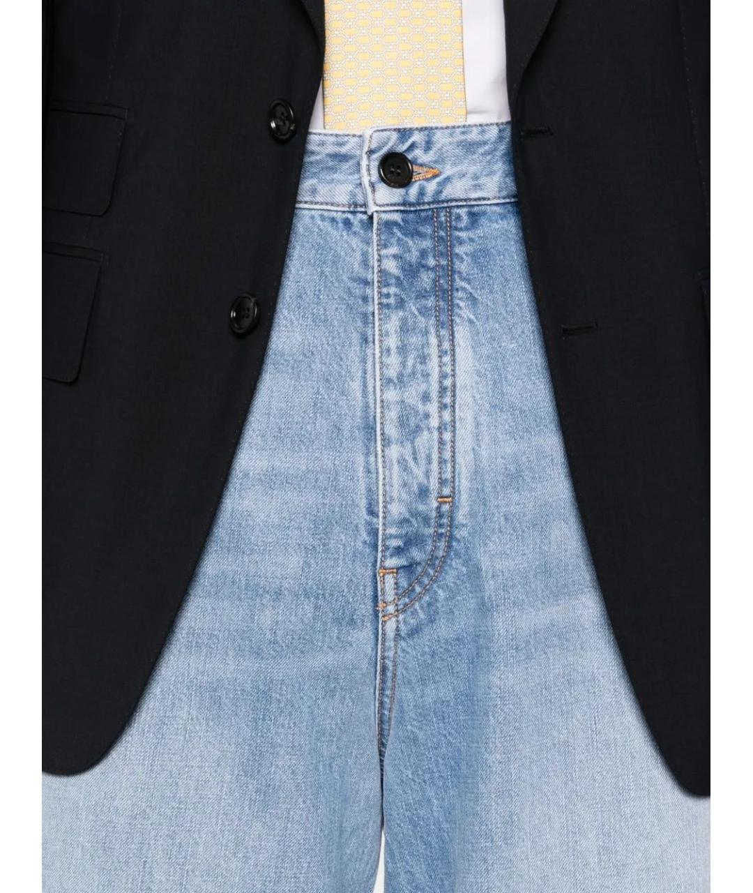 GIVENCHY Голубые хлопковые прямые джинсы, фото 5