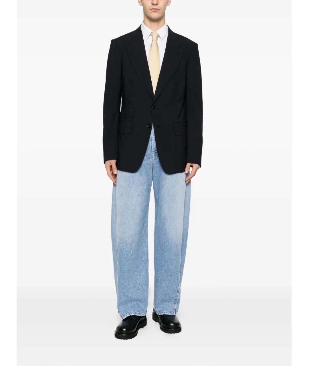 GIVENCHY Голубые хлопковые прямые джинсы, фото 2