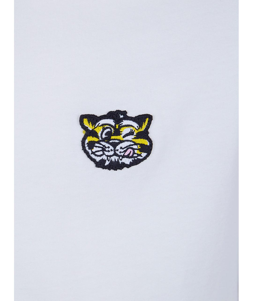 KENZO Белая хлопковая футболка, фото 3