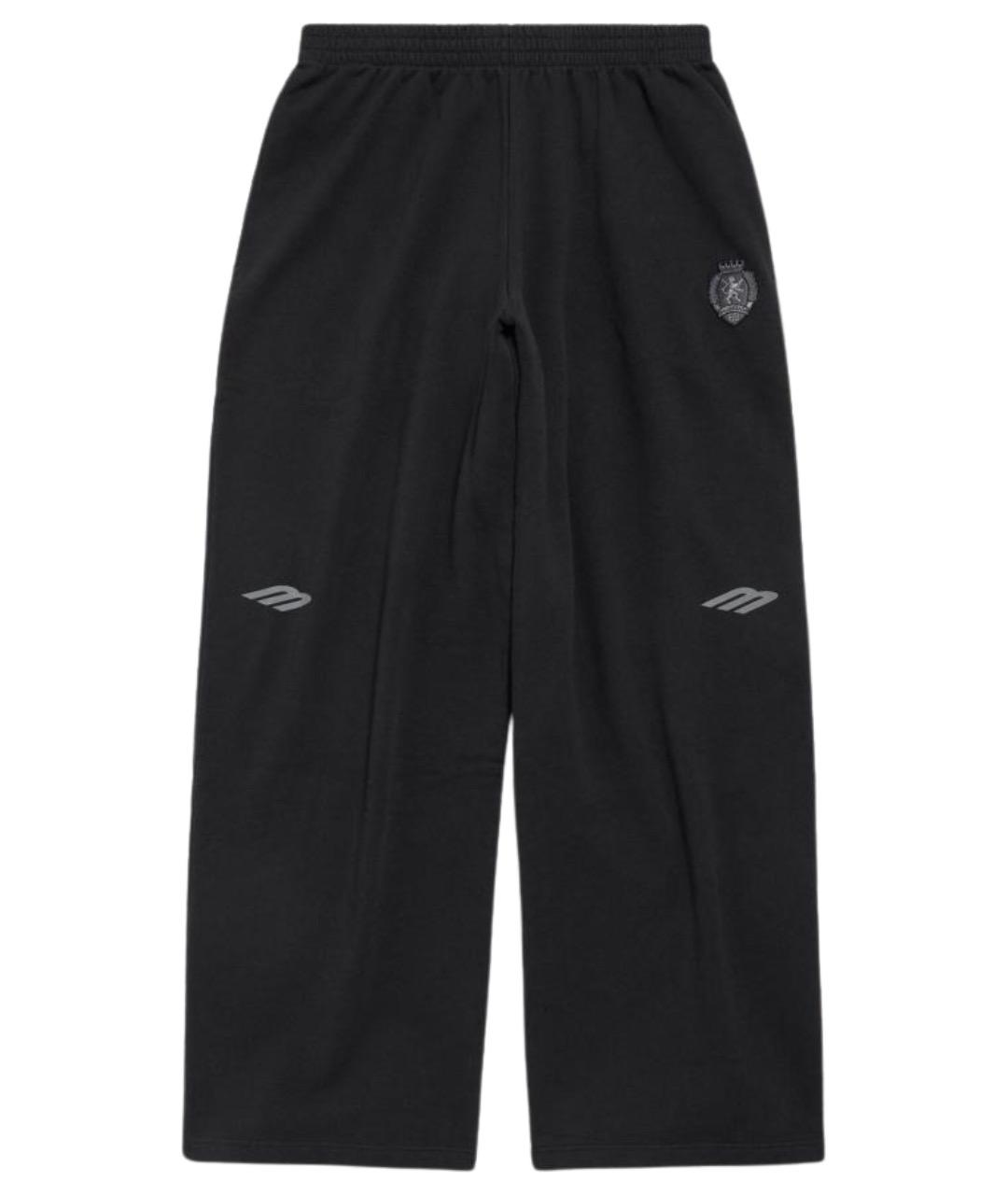 BALENCIAGA Черные полиэстеровые повседневные брюки, фото 1