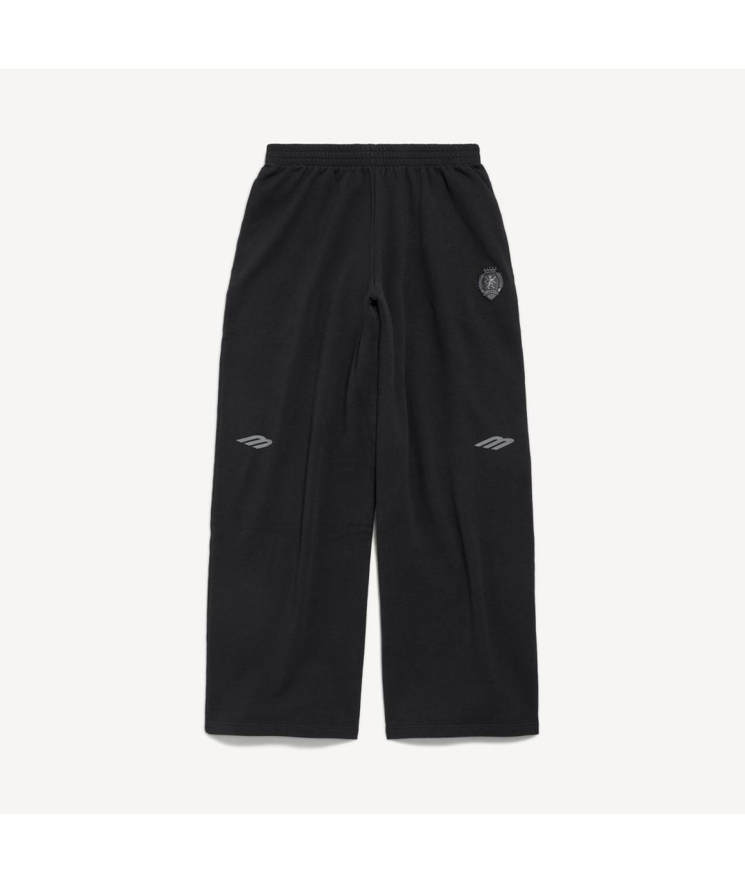 BALENCIAGA Черные полиэстеровые повседневные брюки, фото 3