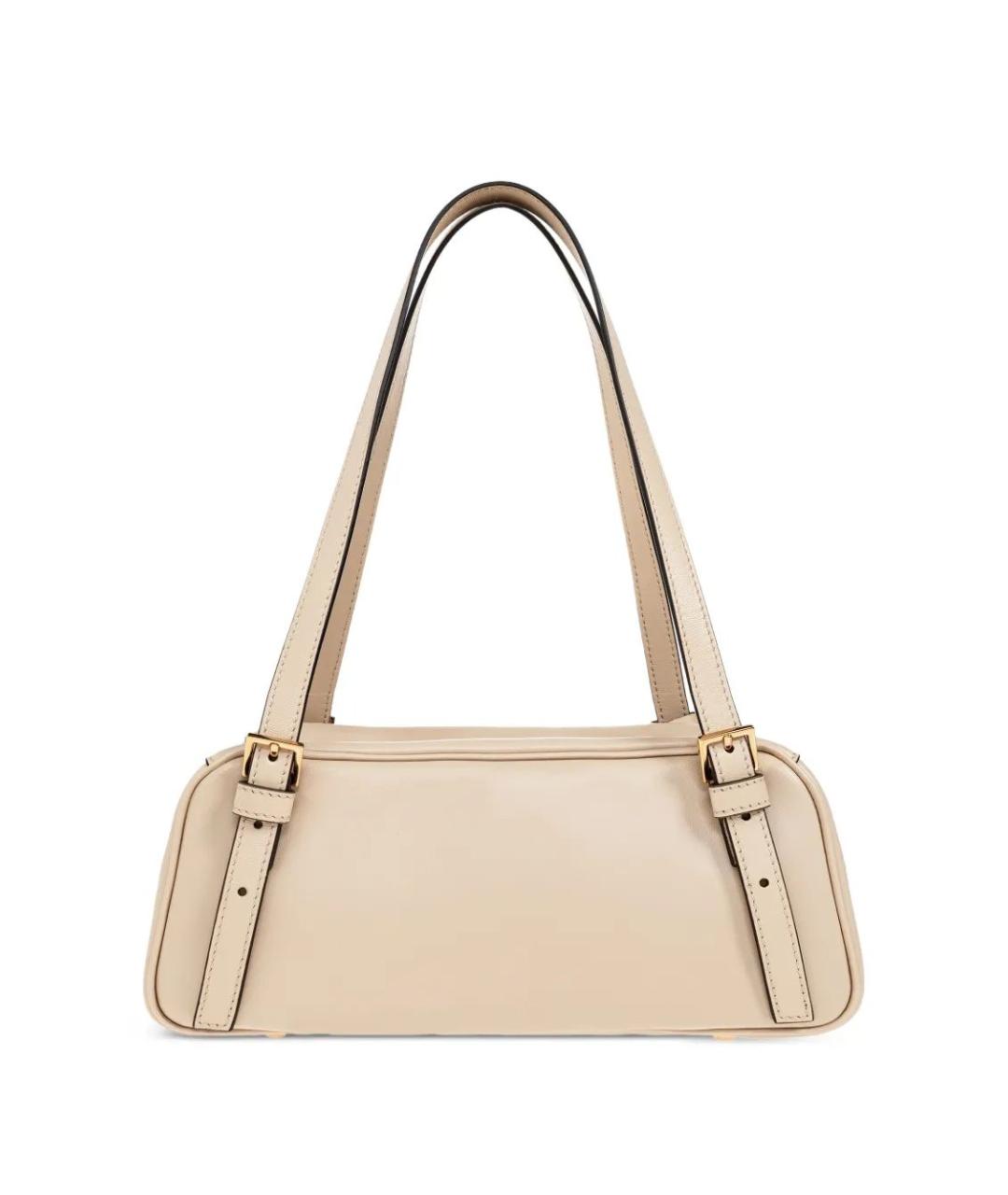 VERSACE Бежевая кожаная сумка через плечо, фото 2