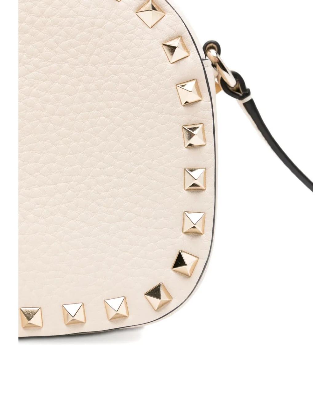 VALENTINO Бежевая кожаная сумка через плечо, фото 4