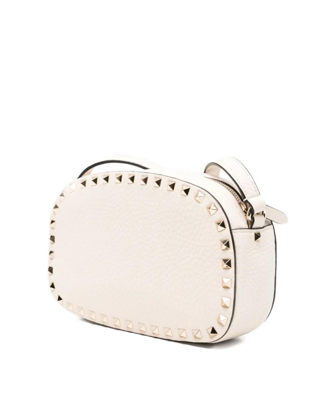 VALENTINO Бежевая кожаная сумка через плечо, фото 3