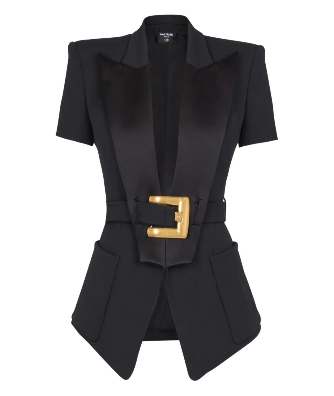 BALMAIN Черный шерстяной жакет/пиджак, фото 1