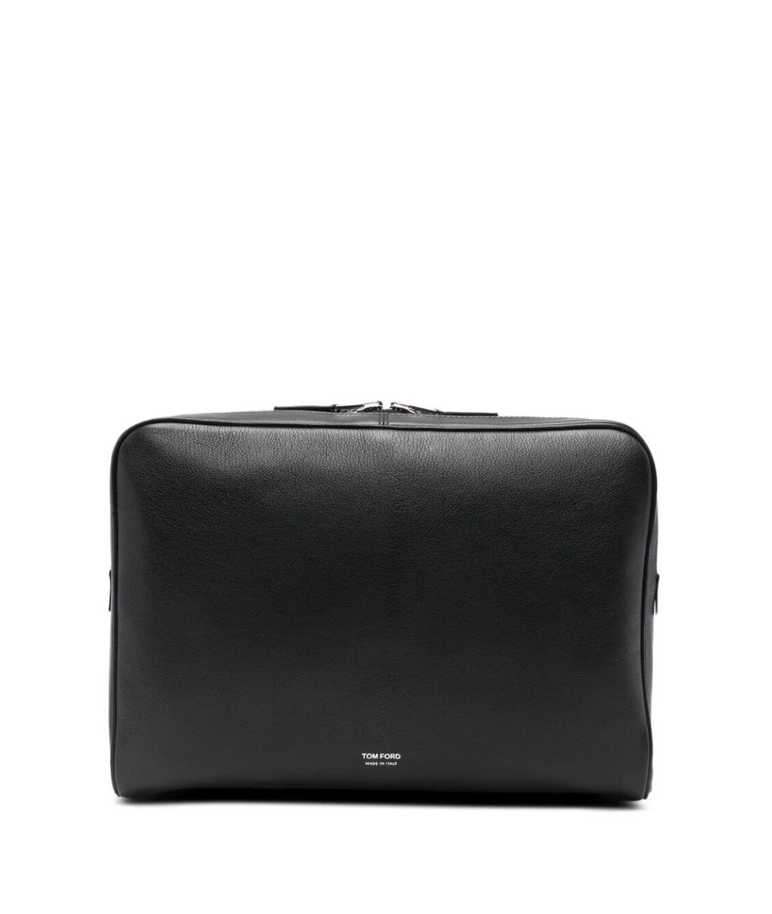 TOM FORD Черная кожаная барсетка, фото 1