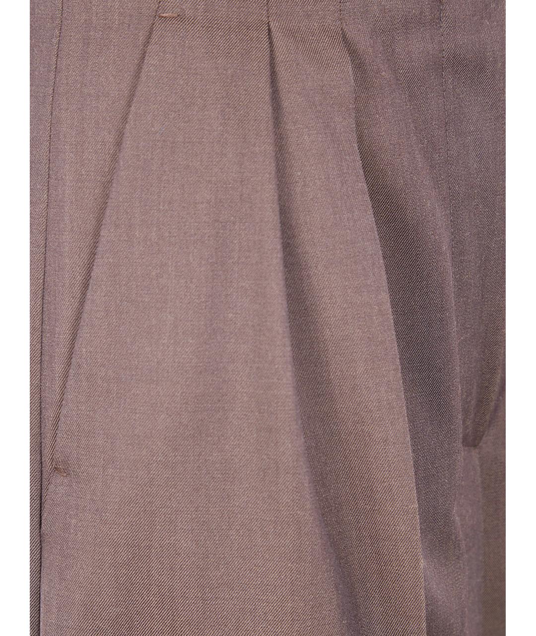 MAX MARA Антрацитовые шерстяные прямые брюки, фото 3