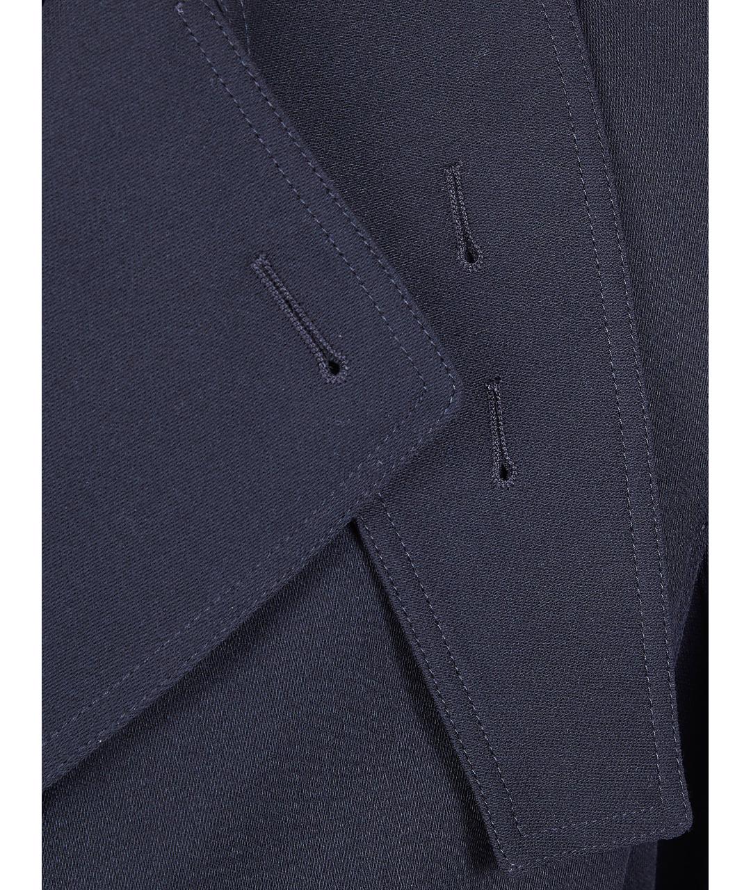 RICK OWENS Черный шерстяной тренч / плащ, фото 3