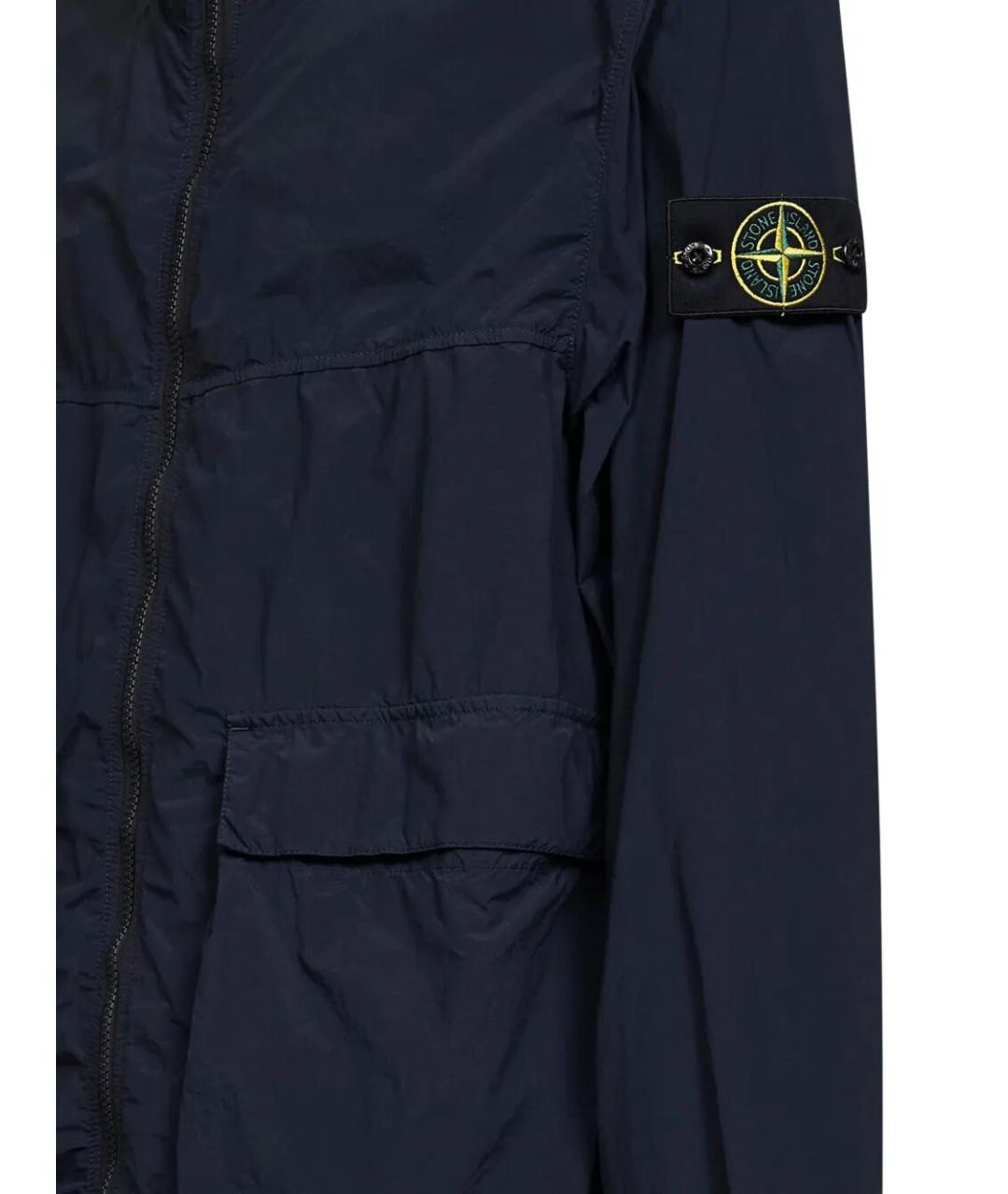 STONE ISLAND Темно-синяя полиамидовая куртка, фото 2