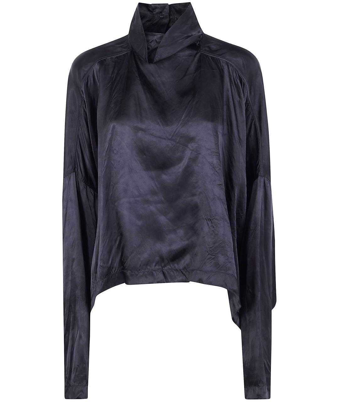 RICK OWENS Черная вискозная рубашка, фото 1