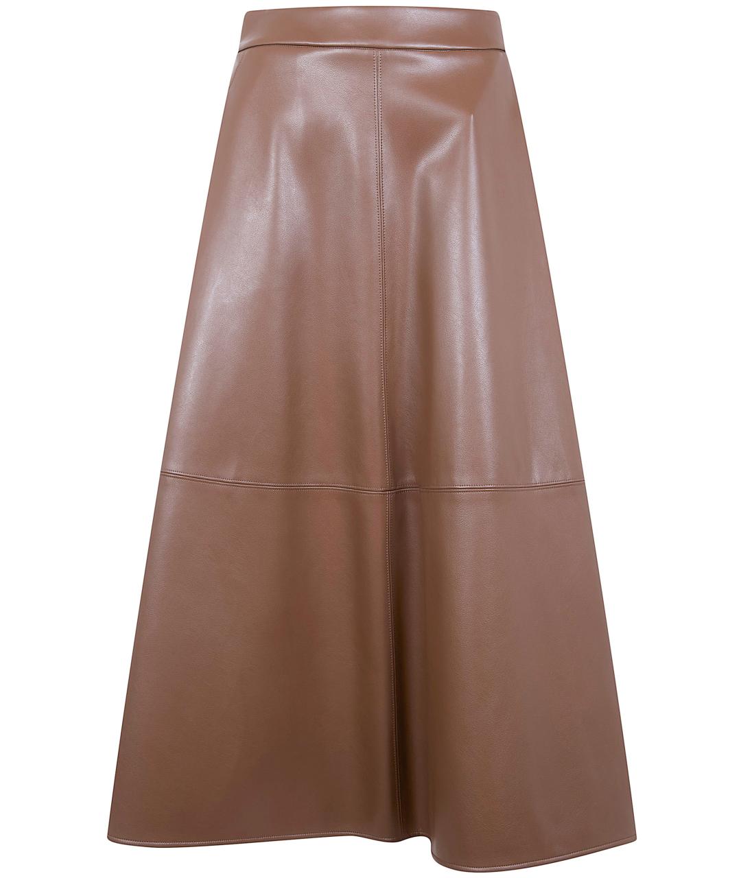 'S MAX MARA Коричневая полиэстеровая юбка миди, фото 1