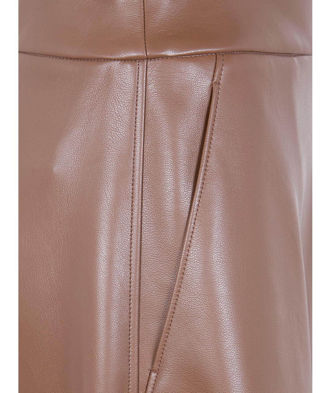 'S MAX MARA Коричневая полиэстеровая юбка миди, фото 3