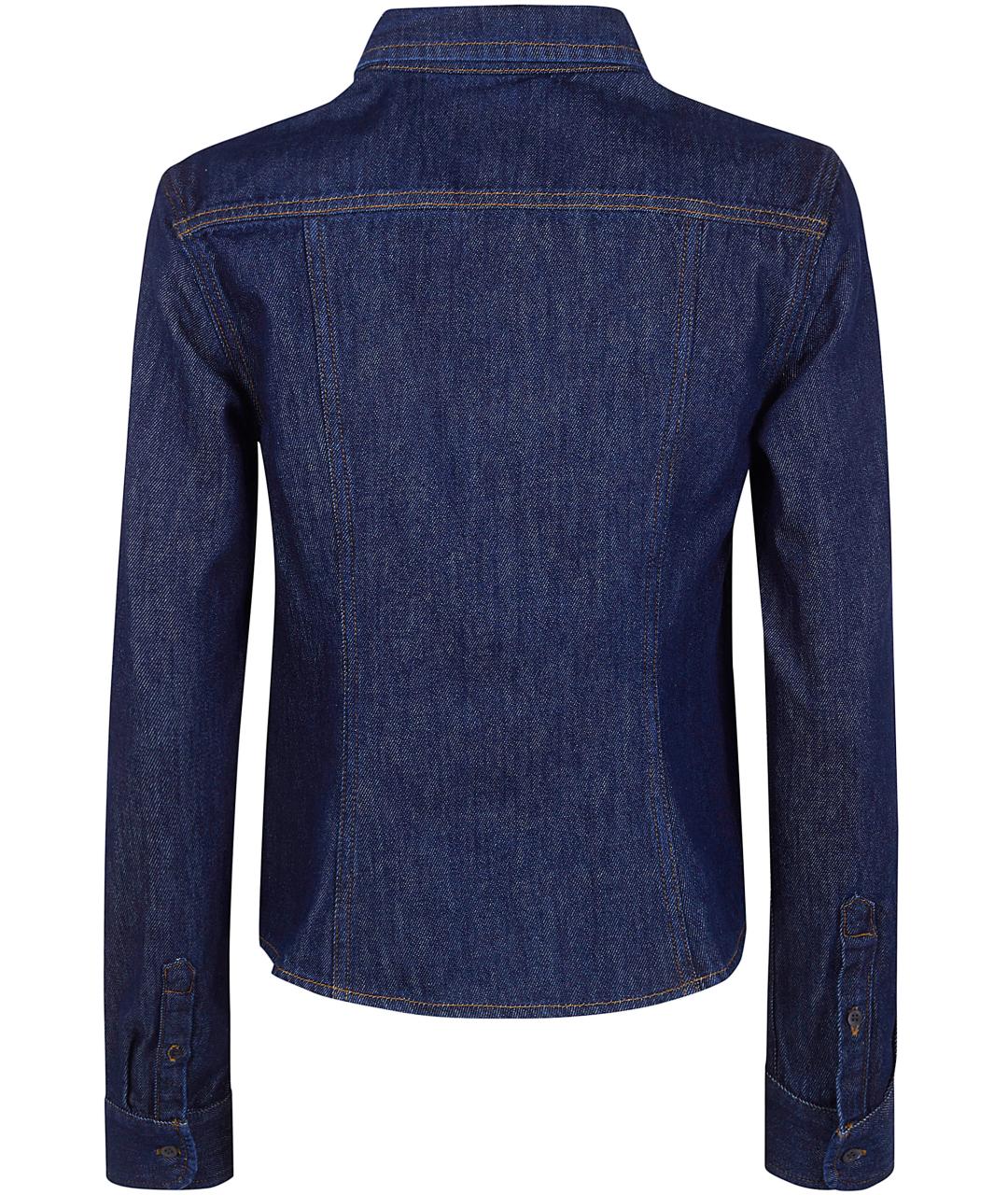 DRIES VAN NOTEN Синяя хлопковая рубашка, фото 2