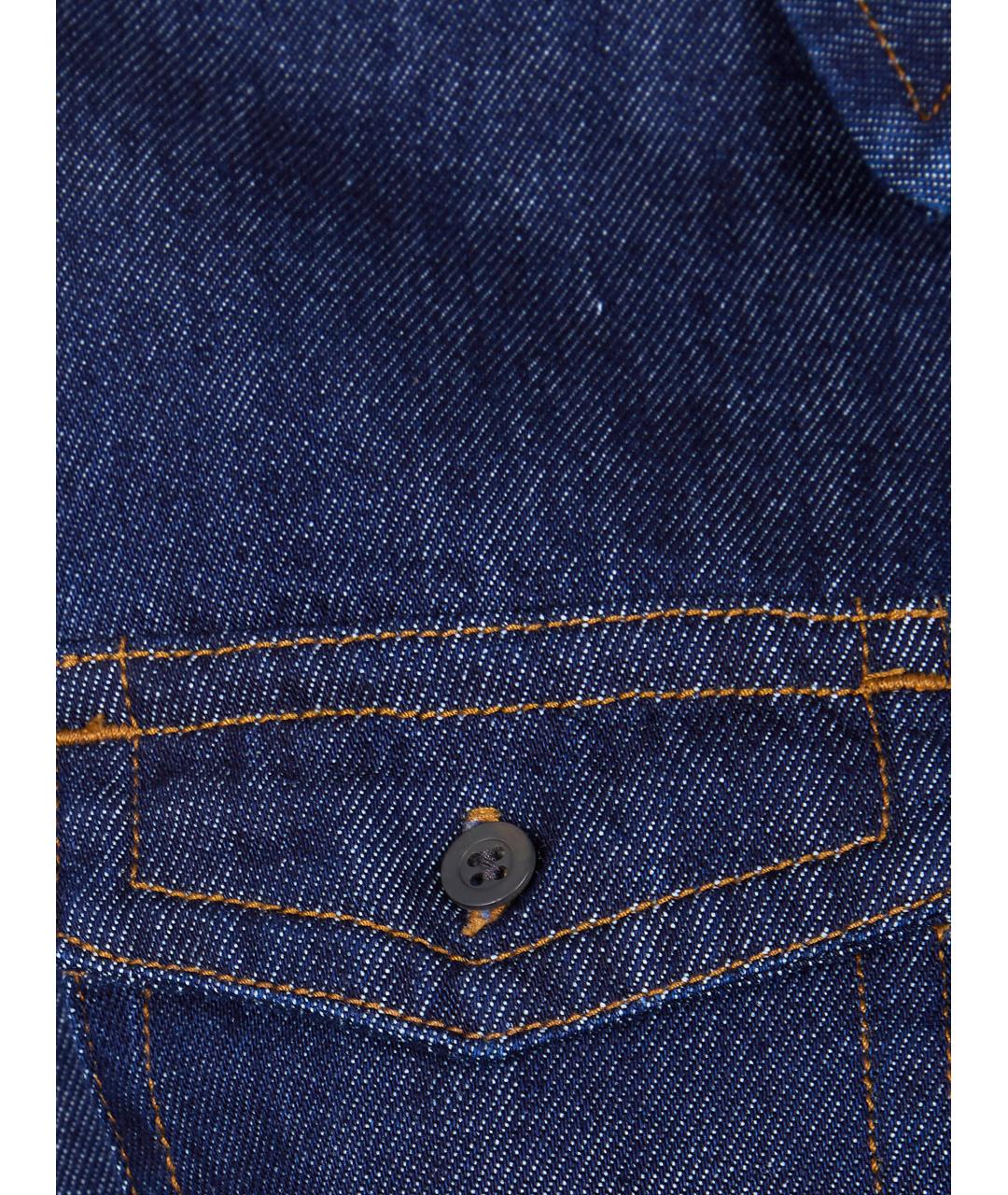 DRIES VAN NOTEN Синяя хлопковая рубашка, фото 3