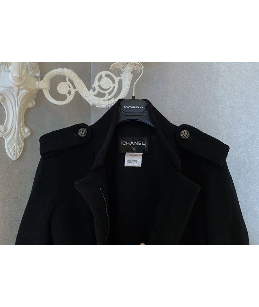 CHANEL PRE-OWNED Черный шерстяной жакет/пиджак, фото 6
