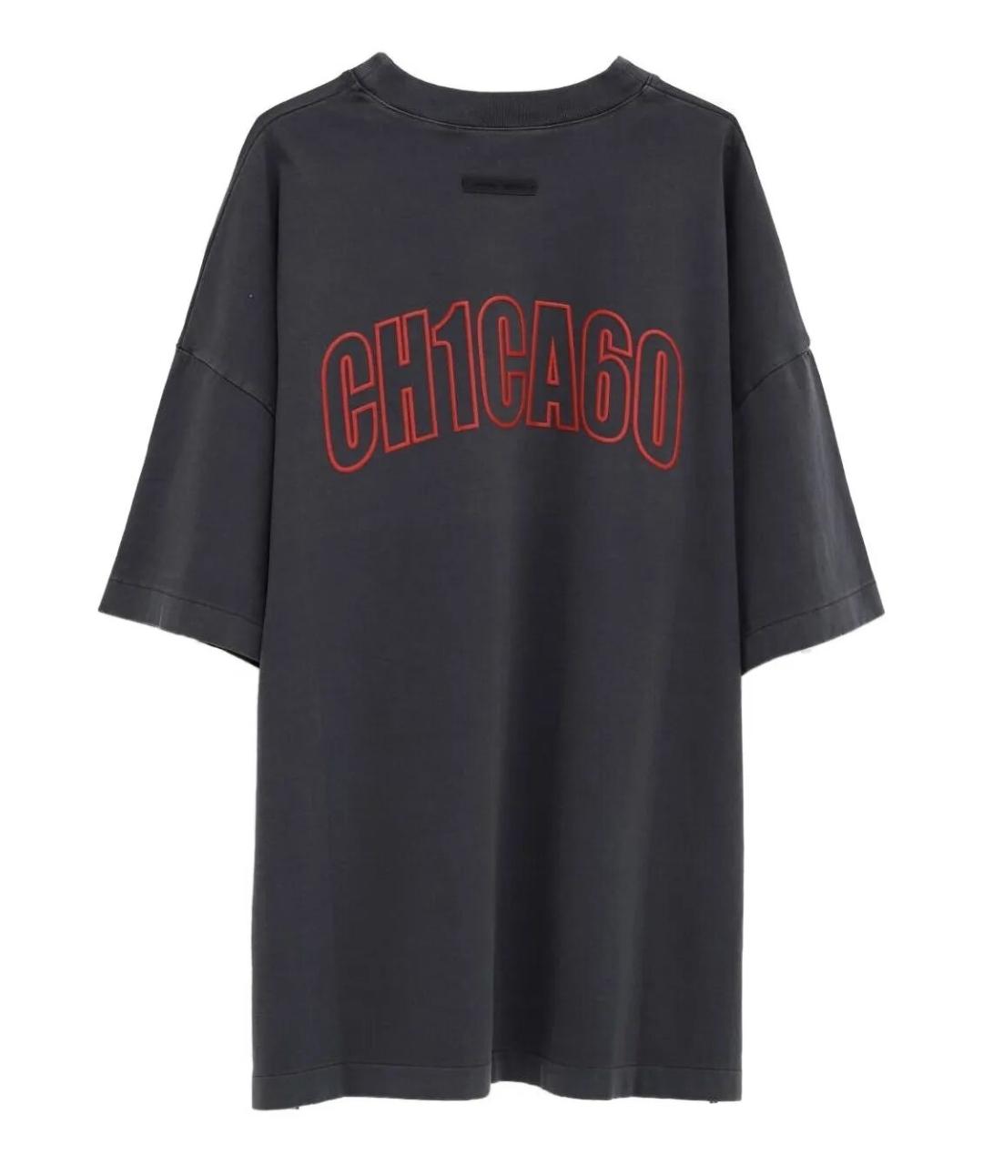 FEAR OF GOD ESSENTIALS Серая хлопковая футболка, фото 3