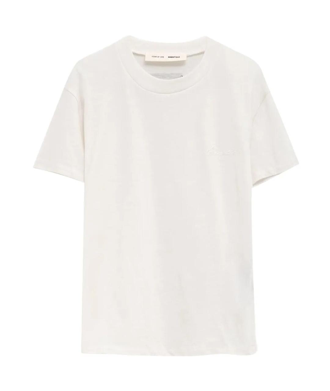 FEAR OF GOD ESSENTIALS Белая полиэстеровая футболка, фото 1