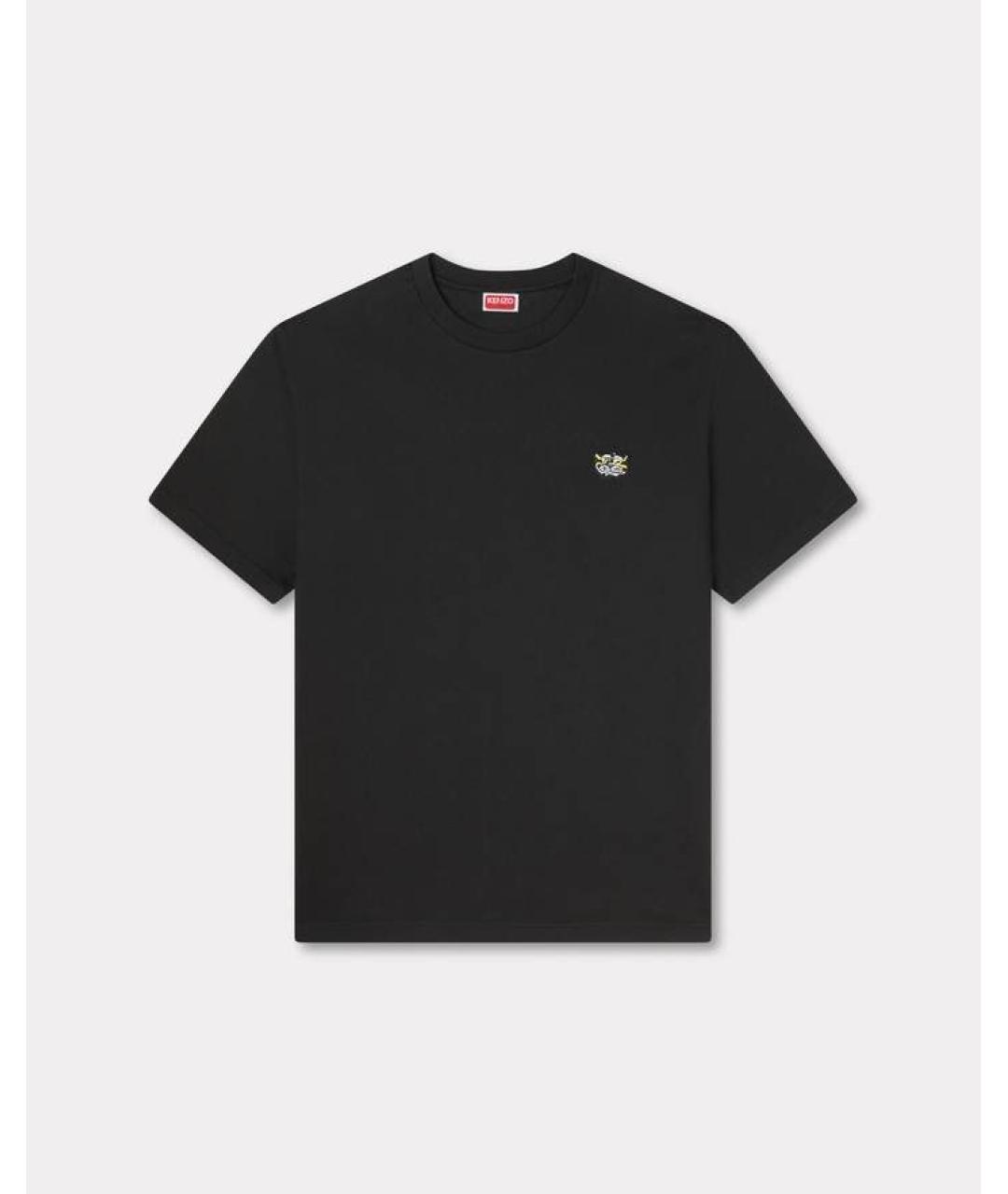 KENZO Черная хлопковая футболка, фото 6