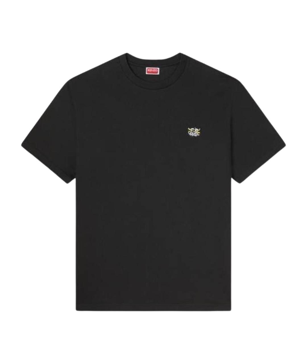 KENZO Черная хлопковая футболка, фото 1
