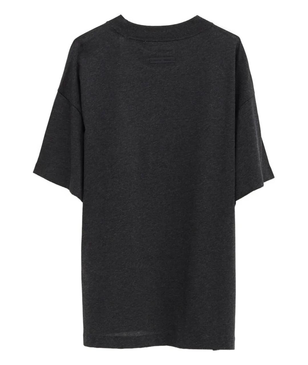 FEAR OF GOD ESSENTIALS Черная хлопко-полиэстеровая футболка, фото 2