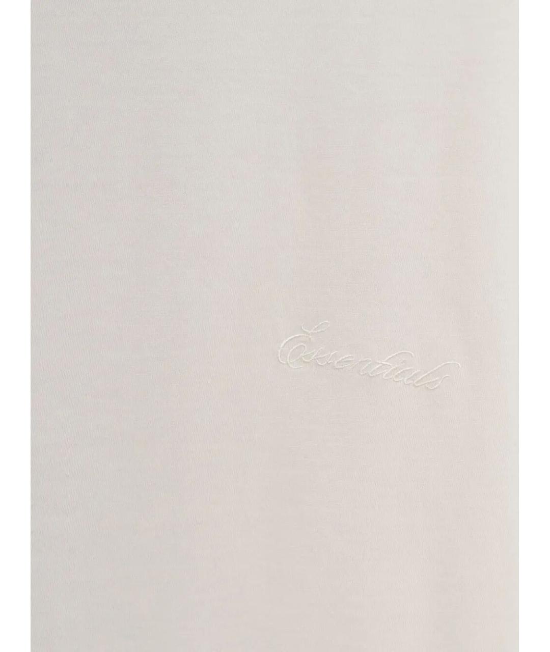 FEAR OF GOD ESSENTIALS Белая хлопко-полиэстеровая футболка, фото 3