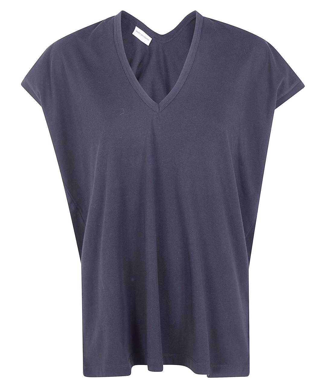 DRIES VAN NOTEN Черная хлопковая футболка, фото 1