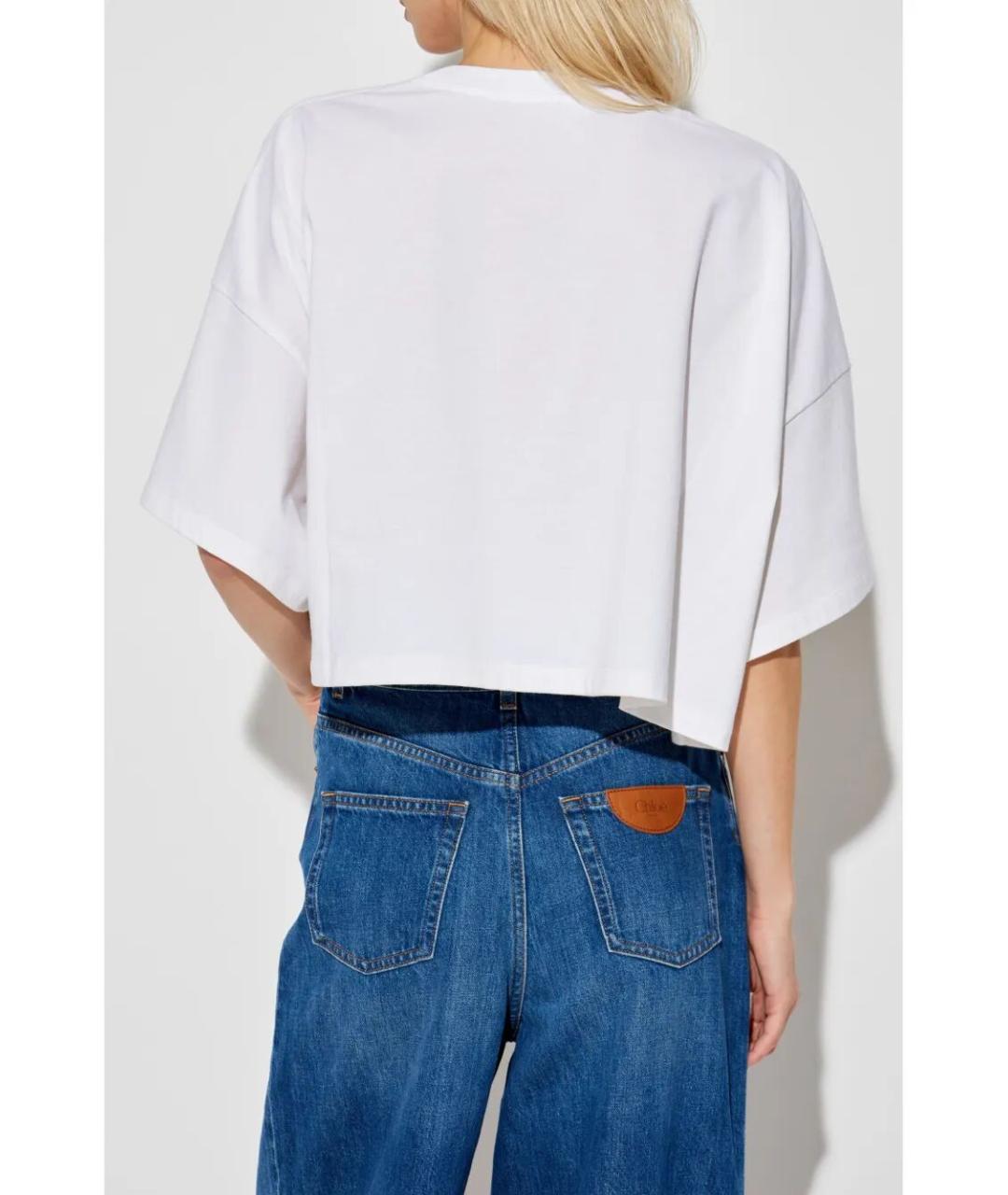 CHLOE Белая хлопковая футболка, фото 4