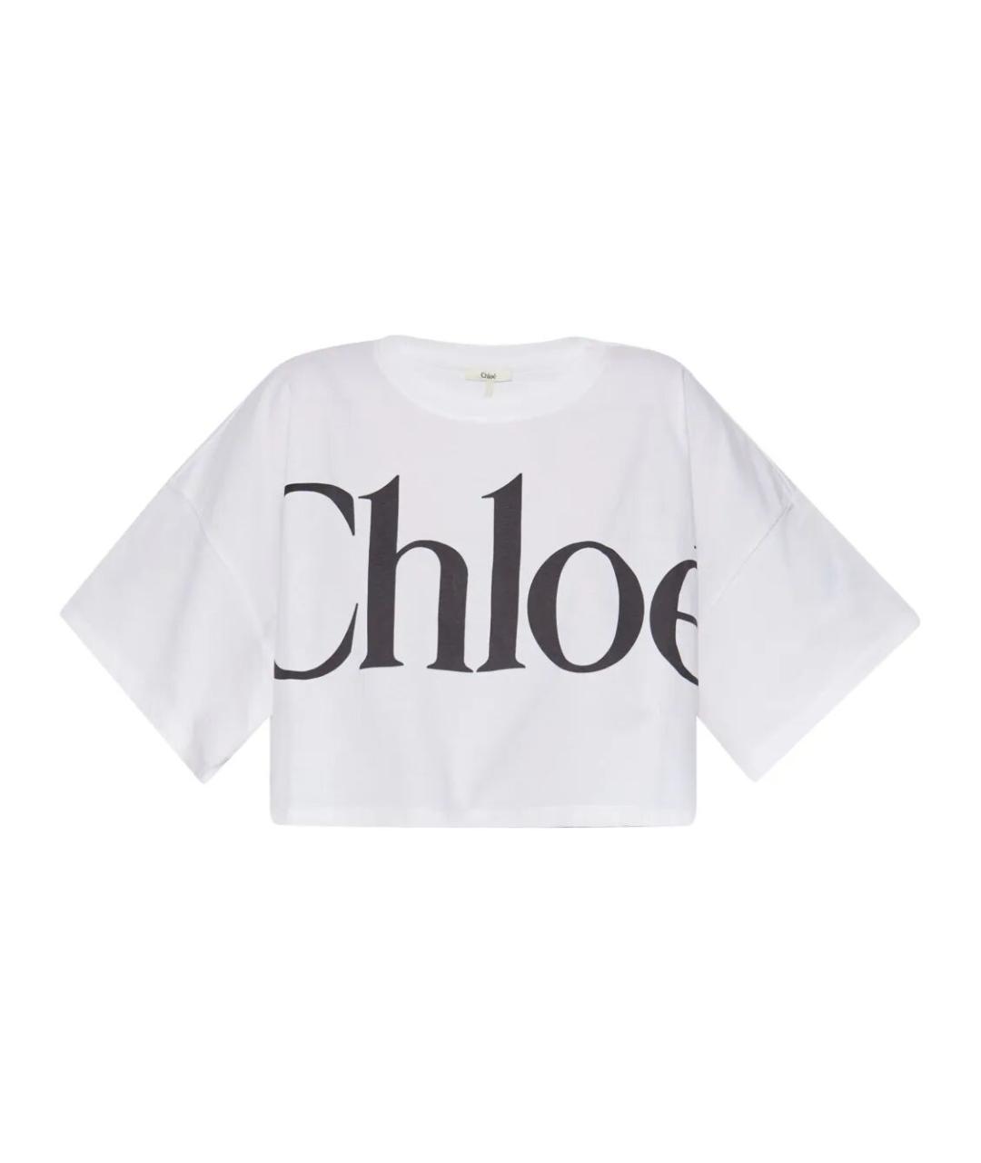 CHLOE Белая хлопковая футболка, фото 1