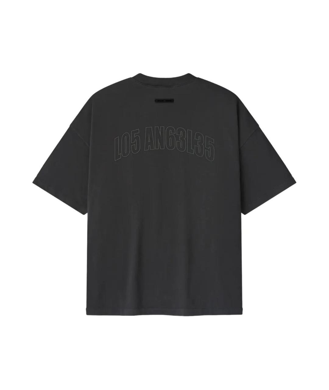 FEAR OF GOD ESSENTIALS Черная хлопковая футболка, фото 3