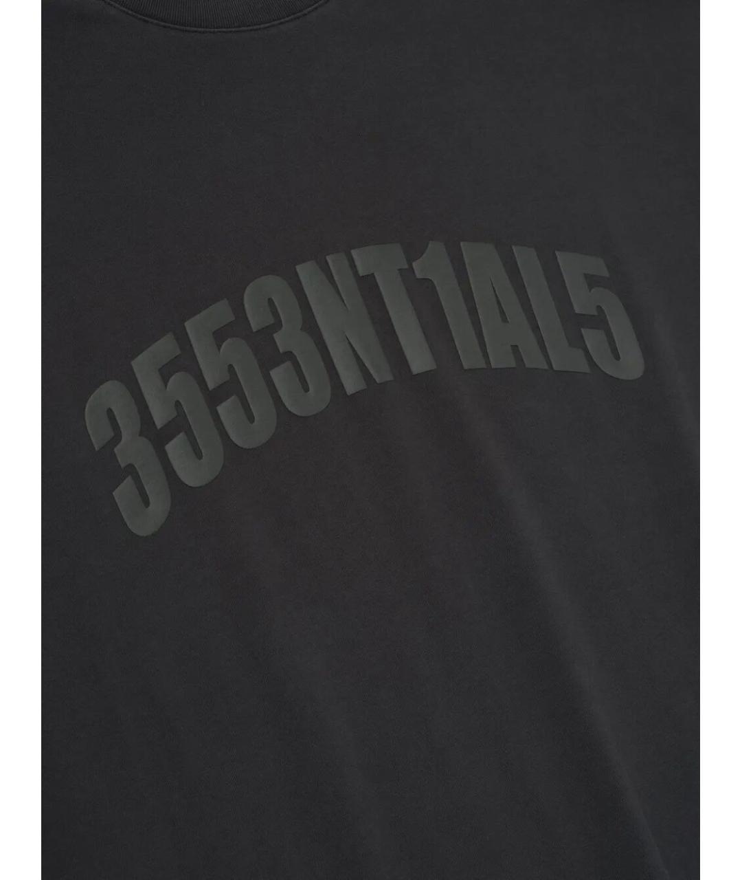 FEAR OF GOD ESSENTIALS Черная хлопковая футболка, фото 4
