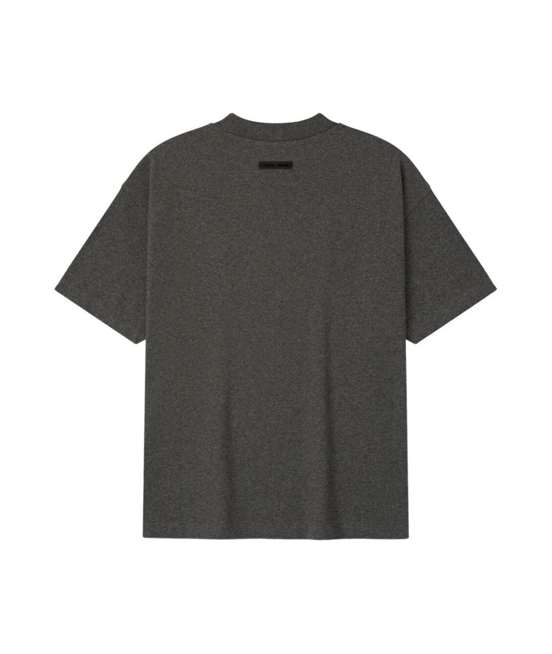 FEAR OF GOD ESSENTIALS Серая хлопковая футболка, фото 3