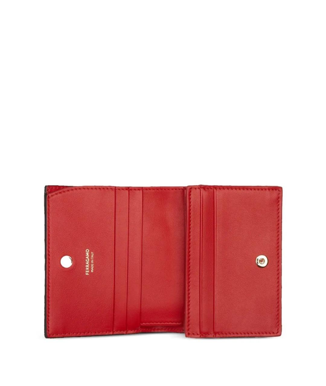 FERRAGAMO Черный кожаный кошелек, фото 4