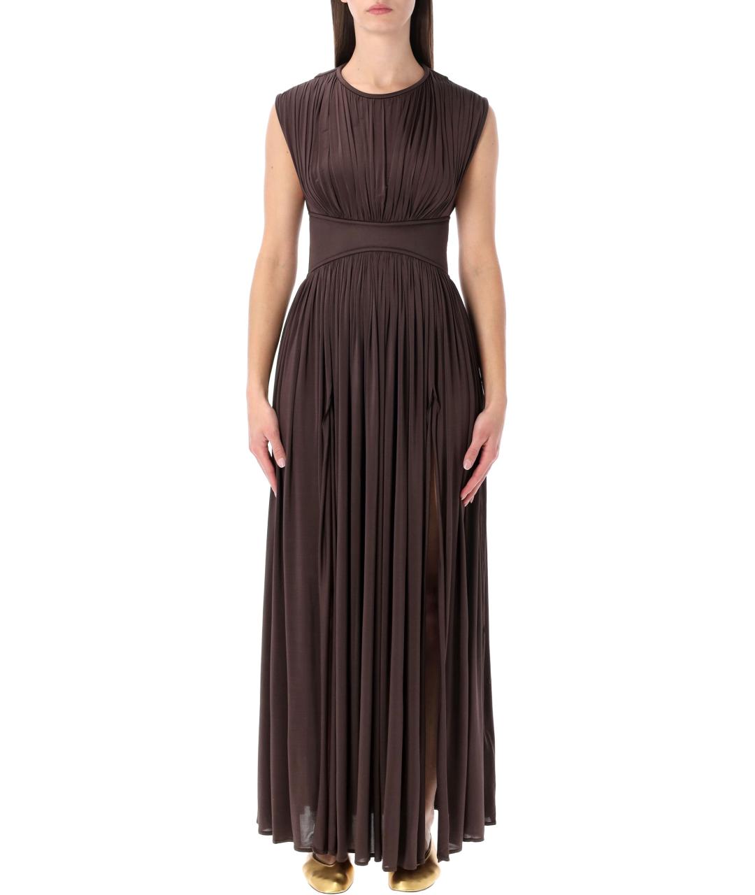 ZIMMERMANN Коричневое вискозное вечернее платье, фото 4