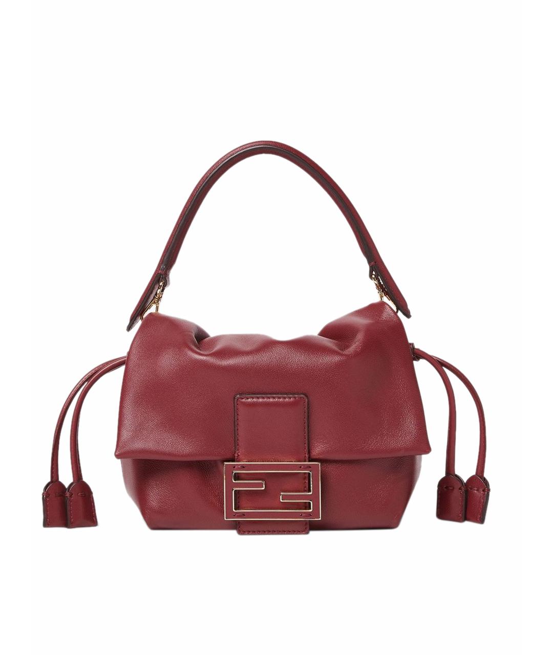 FENDI Красная кожаная сумка через плечо, фото 1