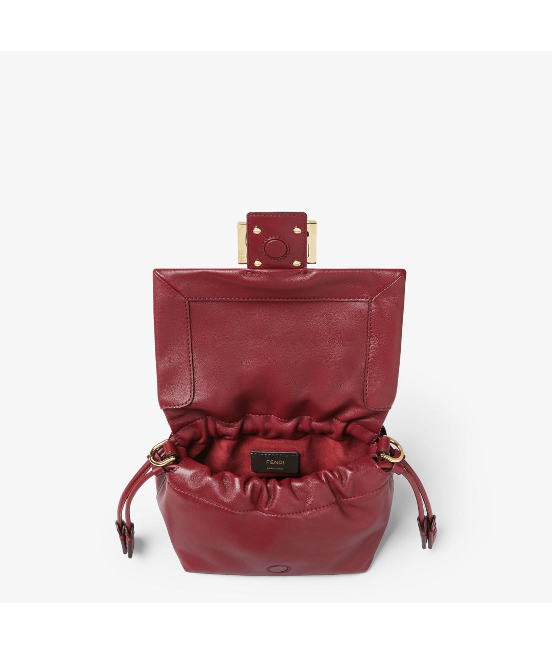 FENDI Красная кожаная сумка через плечо, фото 3