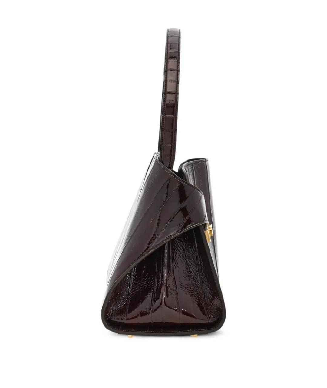 FERRAGAMO Коричневая кожаная сумка через плечо, фото 3