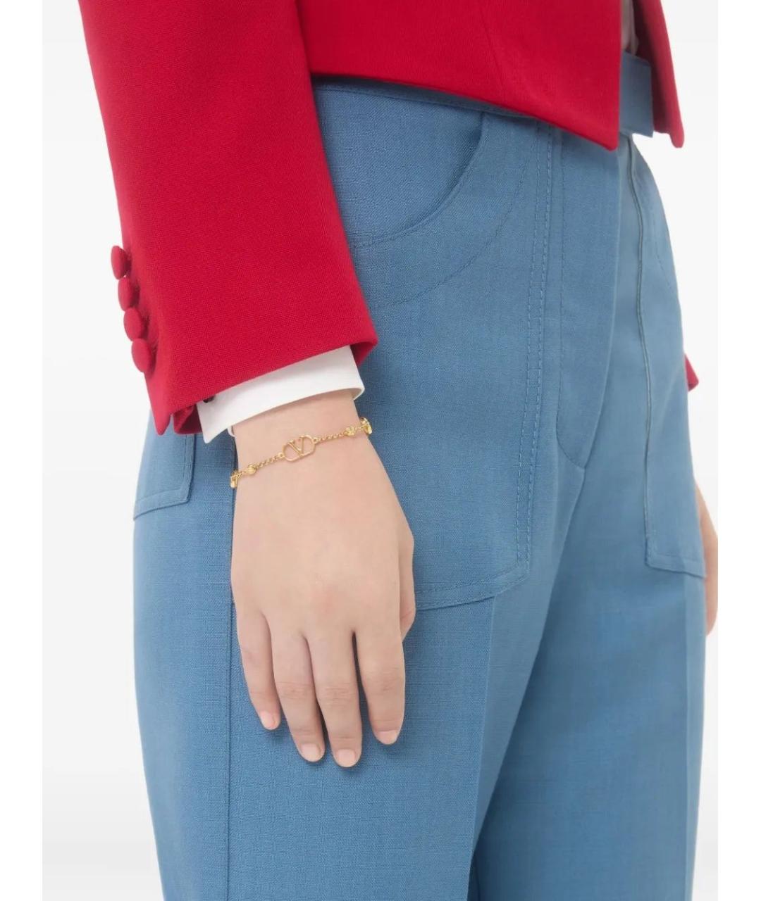 VALENTINO Золотой металлический браслет, фото 2