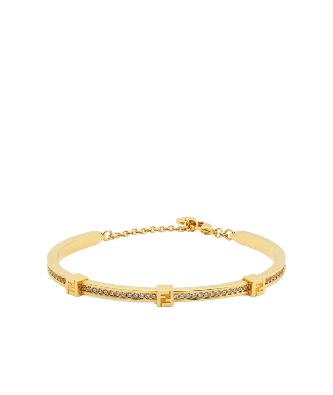 FENDI Золотой металлический браслет, фото 1