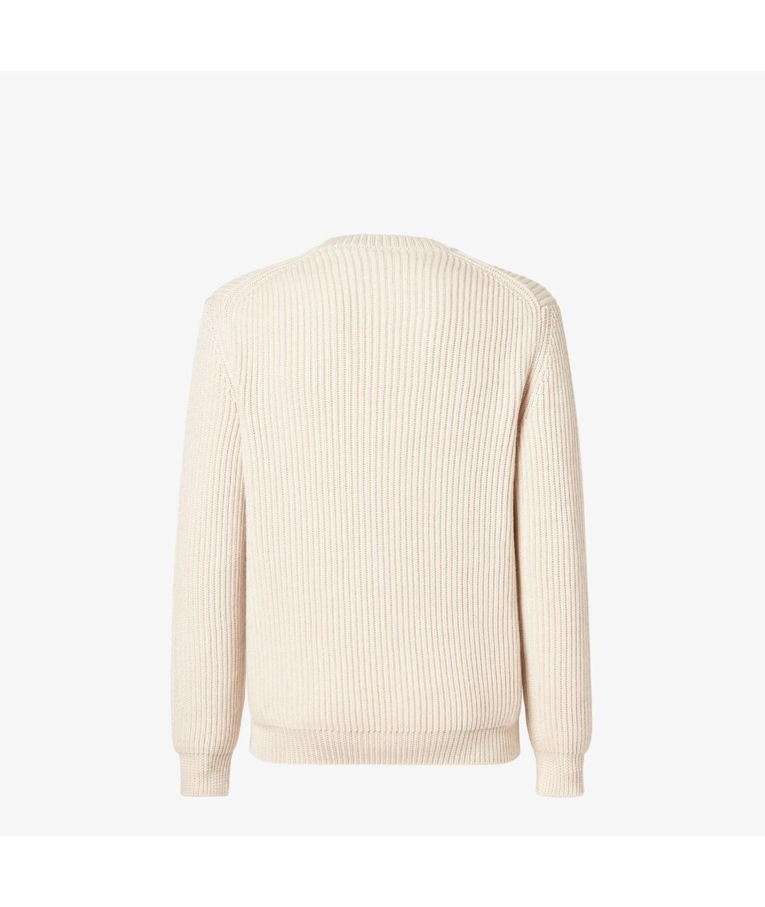 FENDI Бежевый шерстяной джемпер / свитер, фото 2