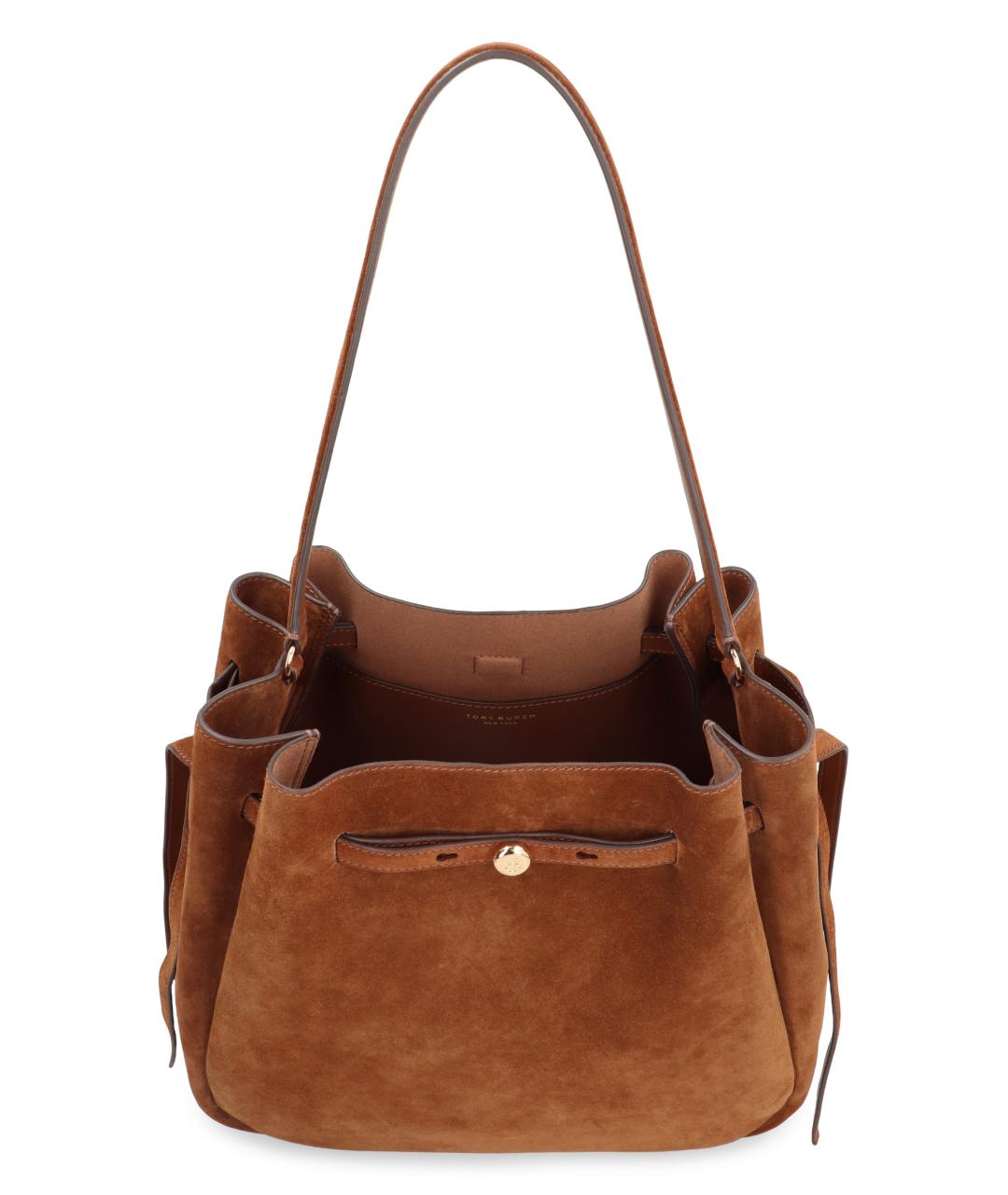 TORY BURCH Коричневая замшевая сумка тоут, фото 4