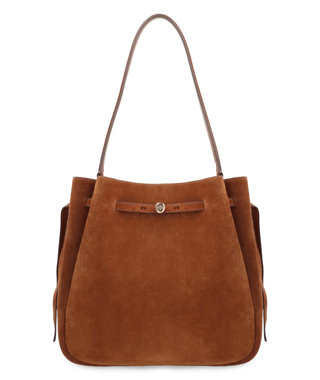 TORY BURCH Коричневая замшевая сумка тоут, фото 1