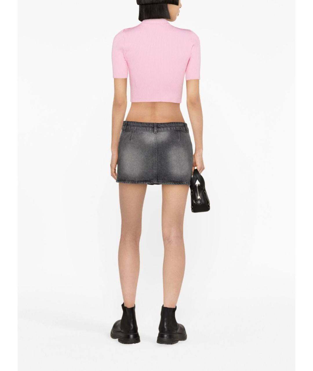COURREGES Серая деним юбка мини, фото 4