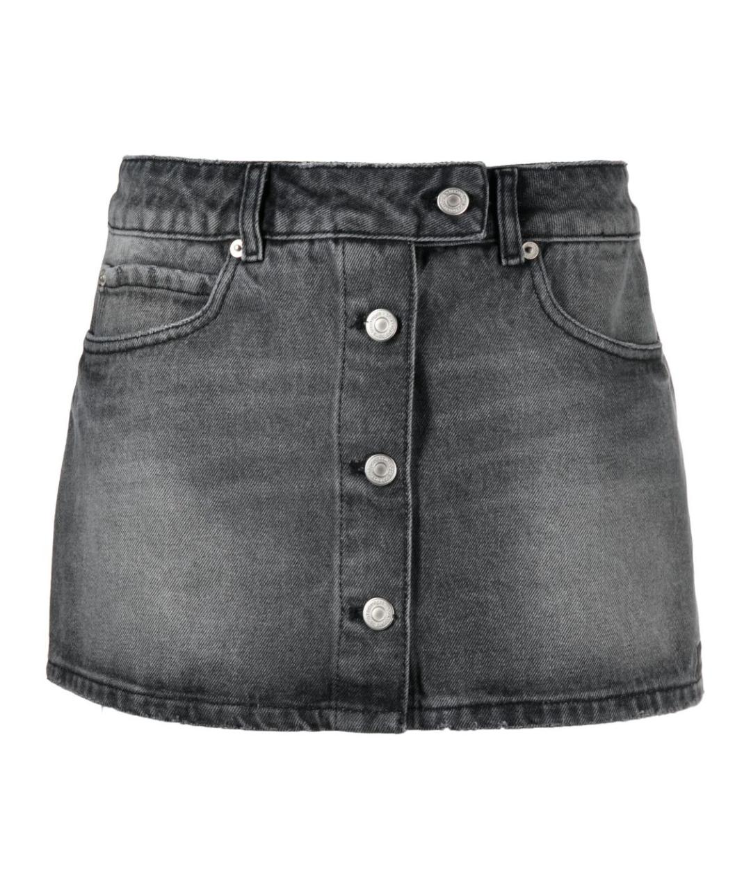 COURREGES Серая деним юбка мини, фото 1