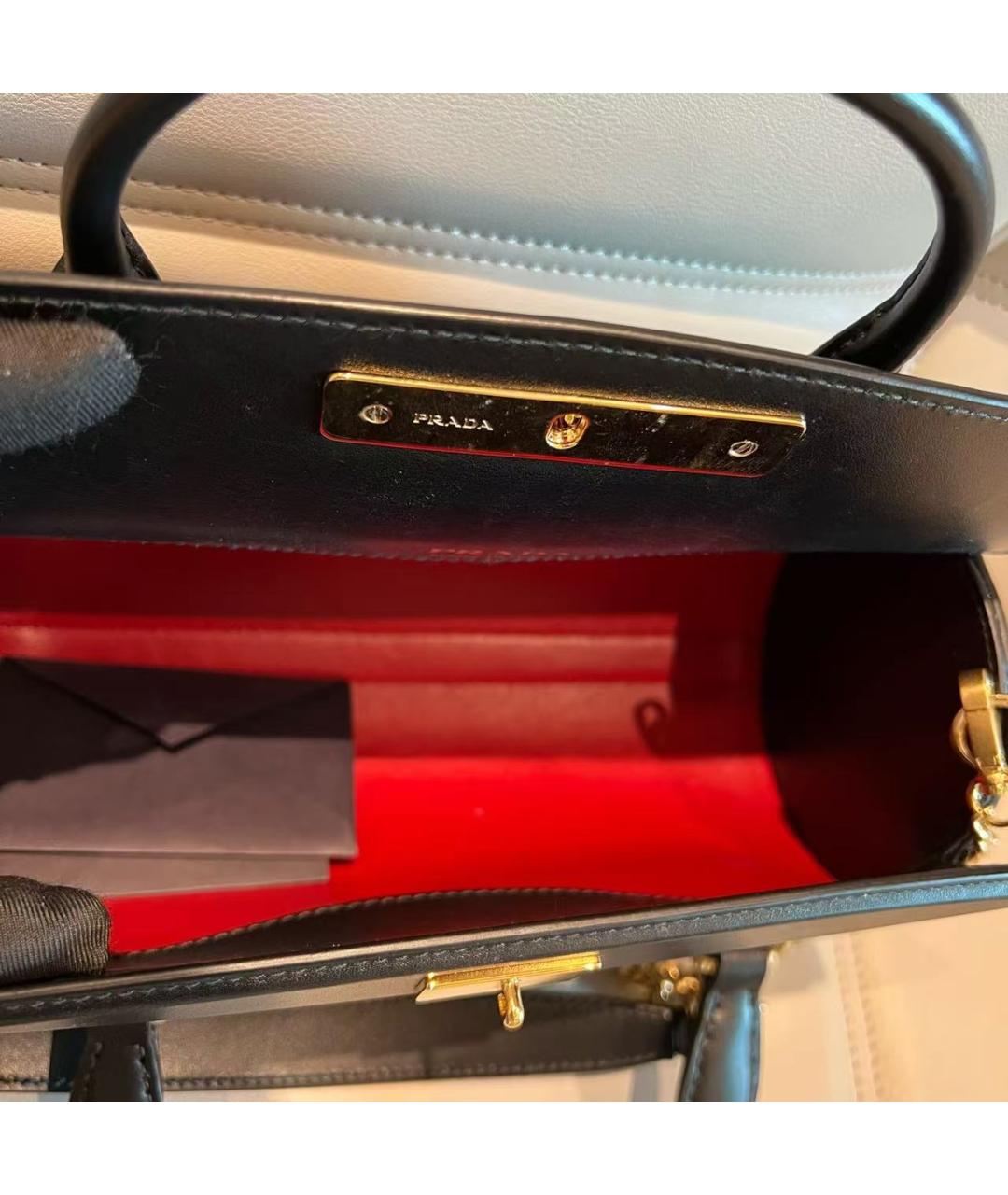 PRADA Черная кожаная сумка через плечо, фото 7