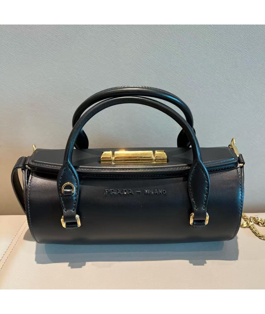 PRADA Черная кожаная сумка через плечо, фото 2