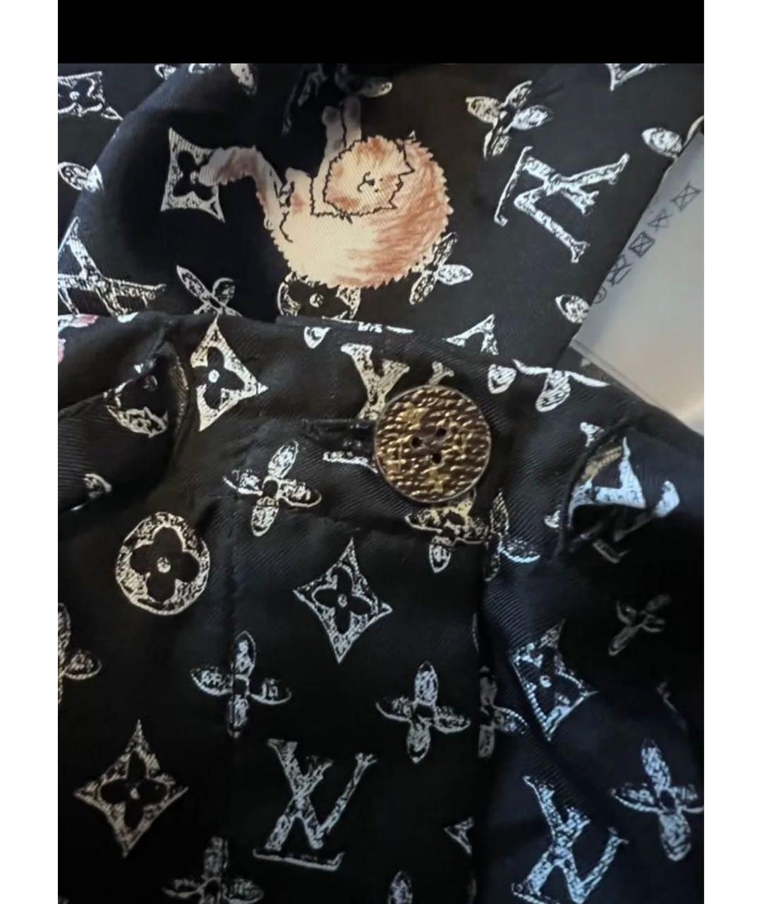 LOUIS VUITTON Черные шелковые брюки широкие, фото 3