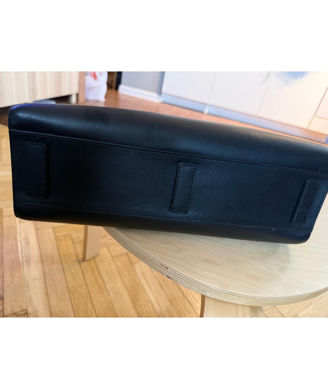 DOLCE&GABBANA Черная кожаная сумка тоут, фото 4