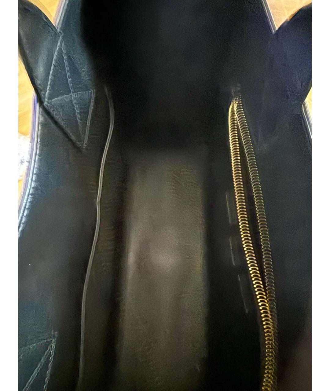 DOLCE&GABBANA Черная кожаная сумка тоут, фото 5